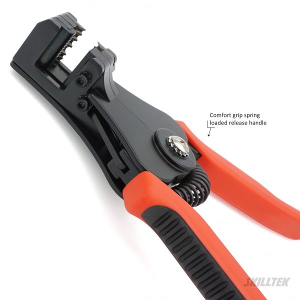 Automatic Stripper Pliers- Precise 1" Stripping, One-Motion Grip & Strip, Replacement Blade Available.