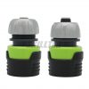 1/2" hose connector with a water-stop feature and metal nut, perfect for quick and secure garden watering.