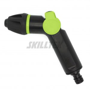 A compact and reliable garden nozzle with adjustable spray functions for targeted watering.