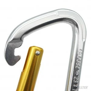 Alternative view of Aluminum D-shape Straight Gate Carabiner