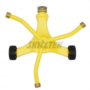 Rotating sprinkler, garden sprinkler, full-circle water coverage, portable sprinkler, zinc alloy sprinkler.