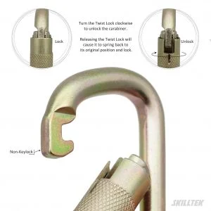 Alternative view of Steel D-shape Twist Lock Carabiner