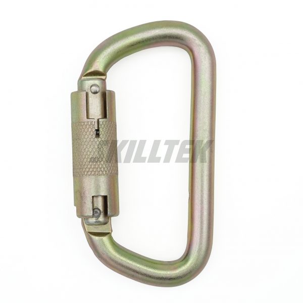 Steel D-shape Twist Lock Carabiner