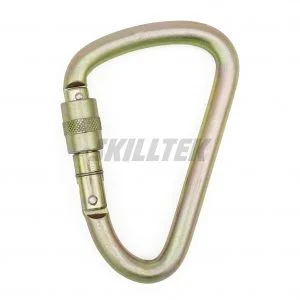 Steel Pear Shape Screw Lock Carabiner