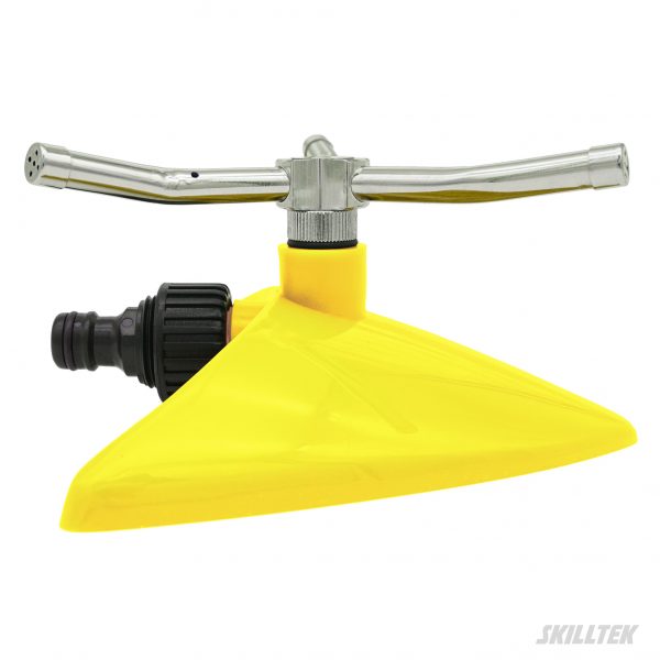 Three-arm Metal Rotating Sprinkler on Triangle Plastic Base - Image 3