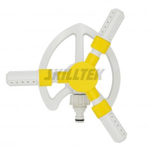 Plastic rotating sprinkler, adjustable sprinkler, full-circle water sprinkler, garden watering system, heart base sprinkler.