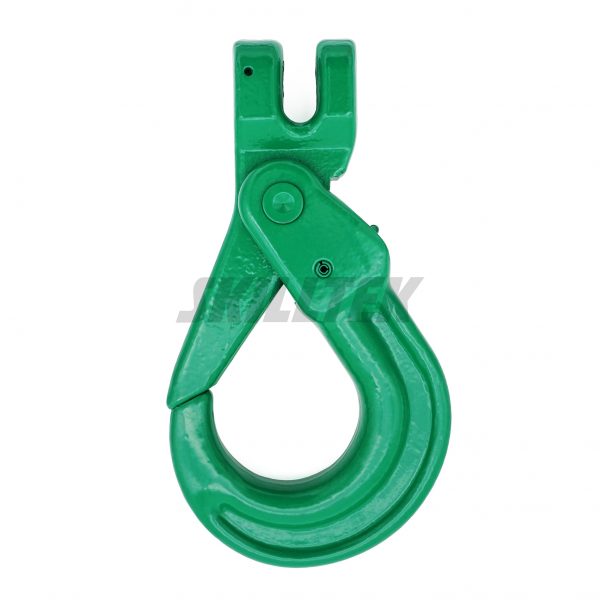 Durable forged steel Clevis Self Locking Hook, made in Taiwan. Safe and efficient, available in various sizes for heavy-duty tasks.