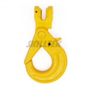 Durable forged steel Clevis Self Locking Hook, made in Taiwan. Safe and efficient, available in various sizes for heavy-duty tasks.