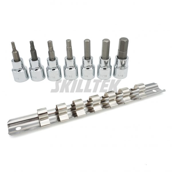 Hex Bit Socket Set 7PC 3/8"Dr.  (1/8"-3/8")