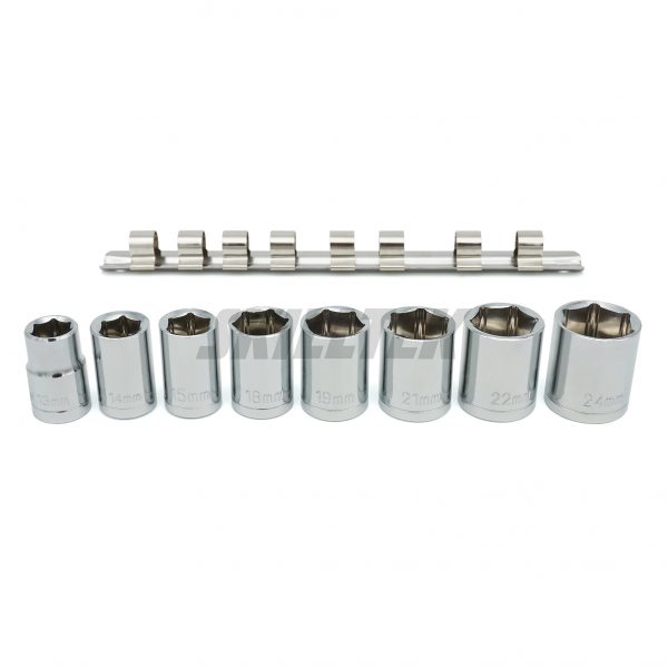 Hex Socket Set 8PC 1/2"Dr. (13mm-24mm)