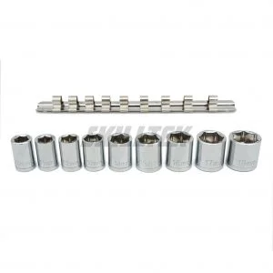 Hex Socket Set 9PC 3/8"Dr.  (10mm-19mm)