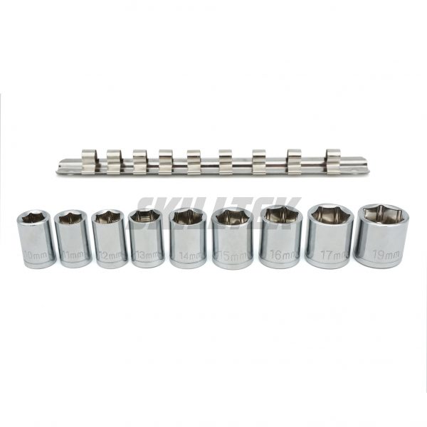 Hex Socket Set 9PC 3/8"Dr.  (10mm-19mm)