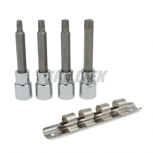 Long Torx Bit Socket Set 4PC 1/2"Dr.  (T40-T55)