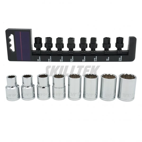 Standard 12PT Socket Set 8PC 1/2"Dr.  (3/8"-13/16")