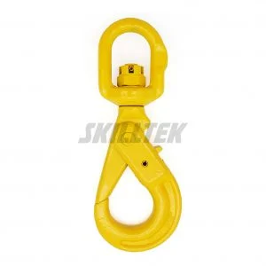 Forged steel Swivel Self Locking Hook, made in Taiwan. Secure and reliable, available in various sizes for professional use.