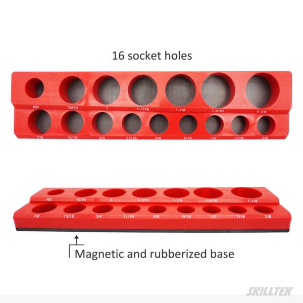 1/2" Dr. Magnetic Socket Tray - SAE (3/8"~1-1/14") - Image 2