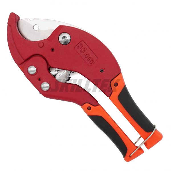 Effortlessly cut plastic pipes up to 36mm with the Heavy Duty Ratchet Action Pipe Cutter. Safe, durable, and ergonomic. Made in Taiwan.