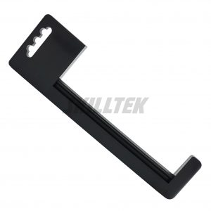 Customizable L-type Socket Hanger with addable clips for 1/4", 3/8", or 1/2" sockets. Durable, versatile, made in Taiwan.