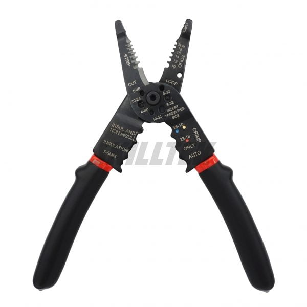 Multifunctional Stripper Pliers for stripping, cutting, and crimping wires and terminals. Durable, versatile, and easy to use. Made in Taiwan.