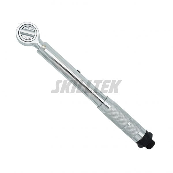 Round Manual Torque Wrench, 3/8" & 1/2" drive, torque range 120-960 IN-CH. Includes blow-molded case for easy transport. Made in Taiwan.