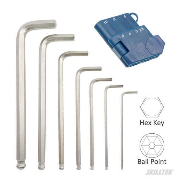 Long Ball Point Hex Key Wrench Set - Image 2