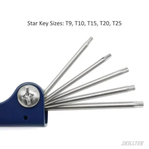 Alternative view of 8pcs Folding Star Key Wrench Set