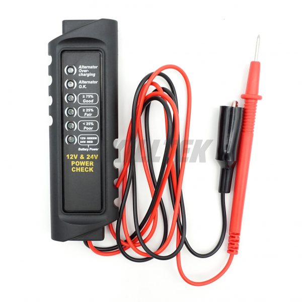 Vehicle battery and alternator tester with CE & UKCA approval, magnetic board, and robust protection features. Made in Taiwan.