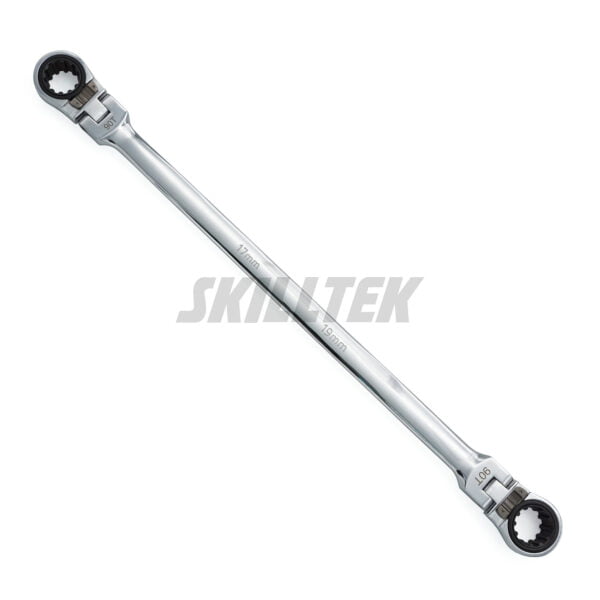 Long Reversible Flex Box End Ratchet Wrench - Deep Hole Type