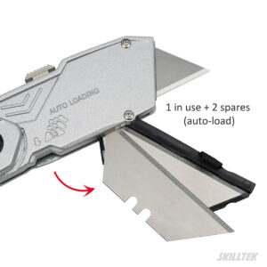 Folding Retractable Auto-Load Utility Knife