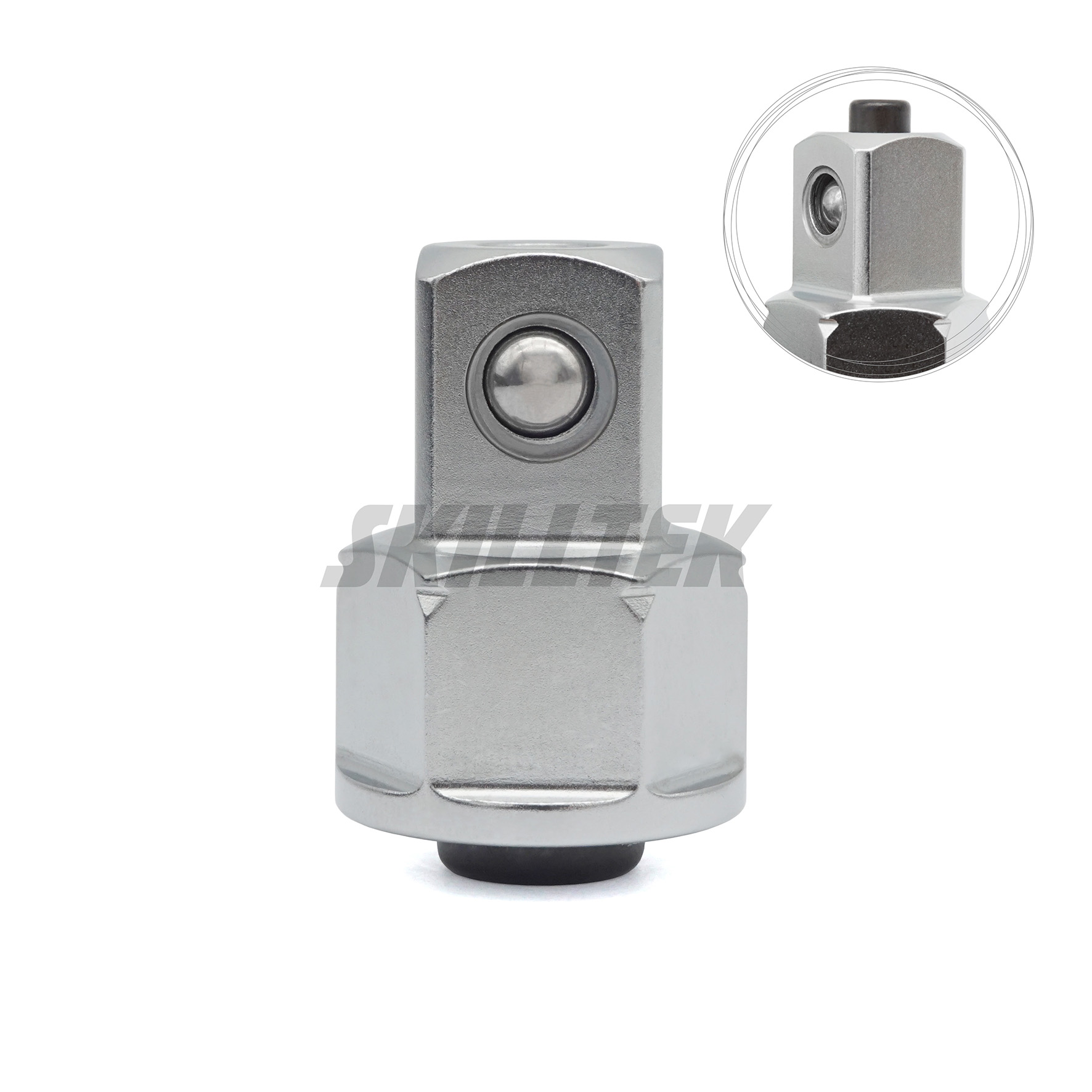 CR-V quick-release wrench adapter with precise Taiwanese workmanship. Compatible with multiple socket sets, available individually with MOQ, and customizable in other sizes upon request. Made in Taiwan.