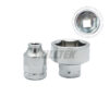 Low-profile 1/4" Dr. CR-V hex socket with 11 mm external hex for tight-space work. Taiwan-made, available in 4–14 mm, compatible with many wrench types, MOQ for single sizes.