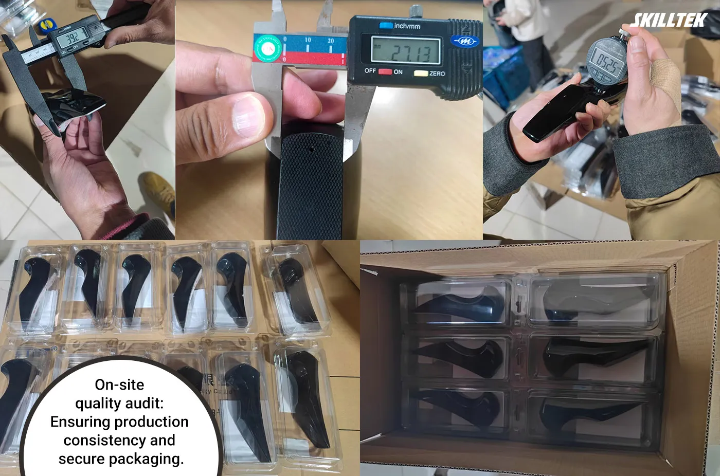 On-site quality audit: Ensuring production consistency and secure packaging.