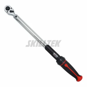 1/2" Dr. Window Scale Click Torque Wrench (40-210 Nm) made in Taiwan. Features 90-tooth quick-release head and chrome finish. Professional OEM tool | SKILLTEK