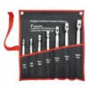 7PC Double Flexible Socket Wrench Set made in Taiwan. Features CR-V steel, 180° swivel heads, and a portable PVC pouch. Customizable metric tool sets for OEM brands. | SKILLTEK