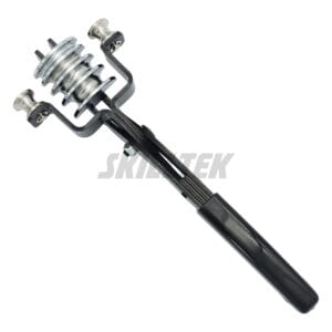 Professional 4-way brake pipe bending pliers made in Taiwan. Bends 3/16" to 3/8" tubes up to 90° without kinking. Durable OEM tool for copper and steel lines. | SKILLTEK